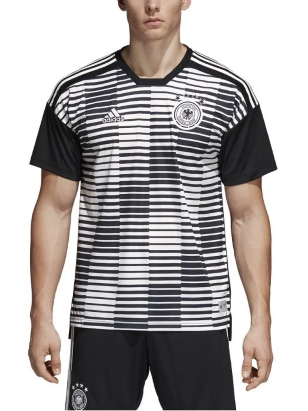 Adidas Parley Germany Men's Training Pre-Match Jersey 2018/19 Black/White Sz S